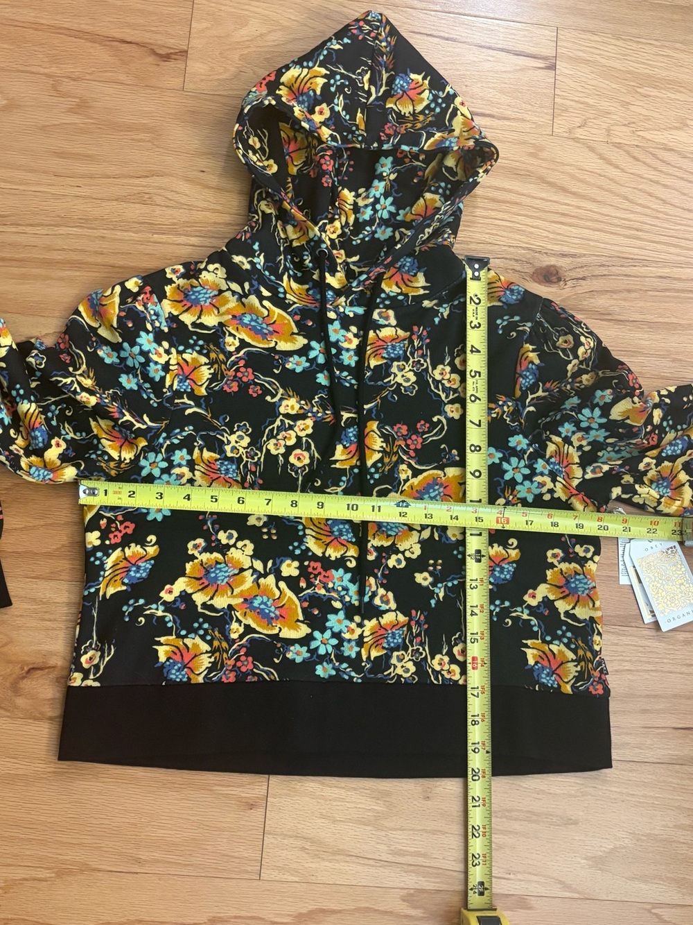 Obey Floral Hoodie XS NWT | Organic Cotton | Cropped Streetwear Sweatshirt - Picture 4 of 7